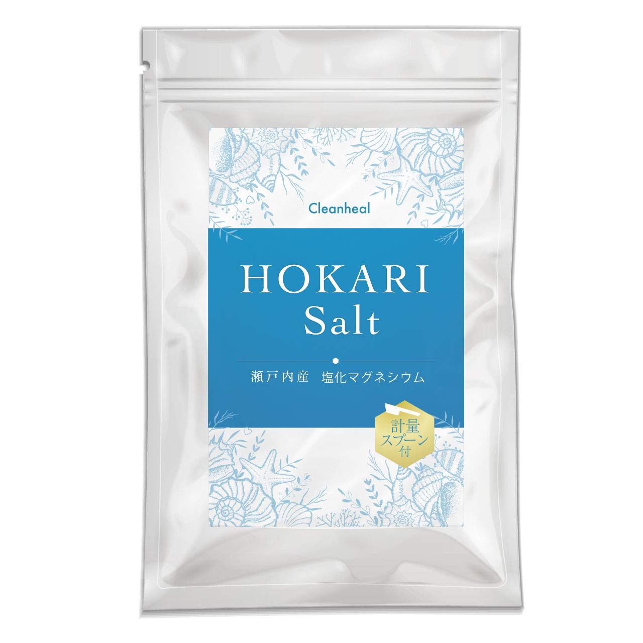 

HOKARI Salt Bath Salts with Magnesium and Made in Measuring Spoon Included Nigari, Japan, Moisturizing, 500g, 1-Month Supply,