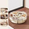 Refrigerator Storage Box with 6/7 Dividers Sealing Lid 360-Degree Rotating Tray Vegetables Shrimp Cocktails Party Appetizers Organizer