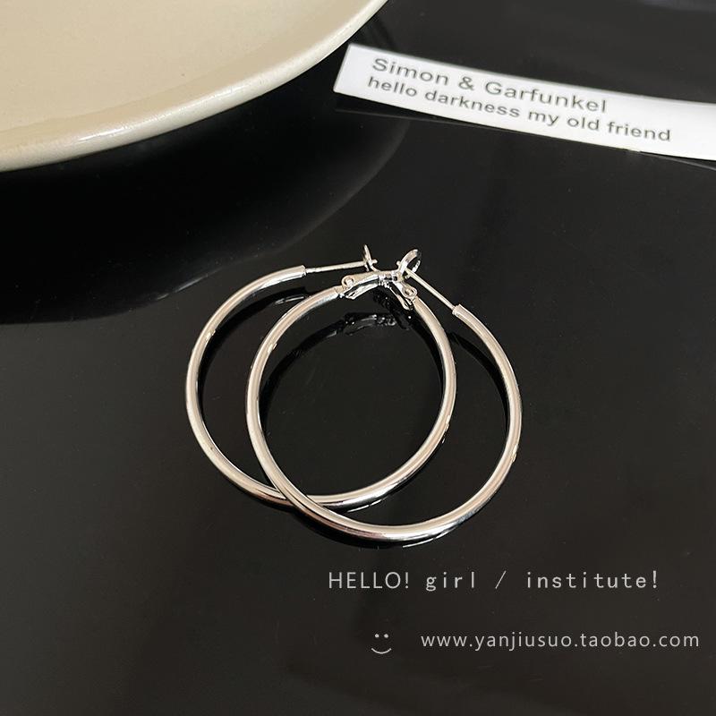 2025 Trendy 925 Silver Hoop Earrings: High-End European & American Style for Women