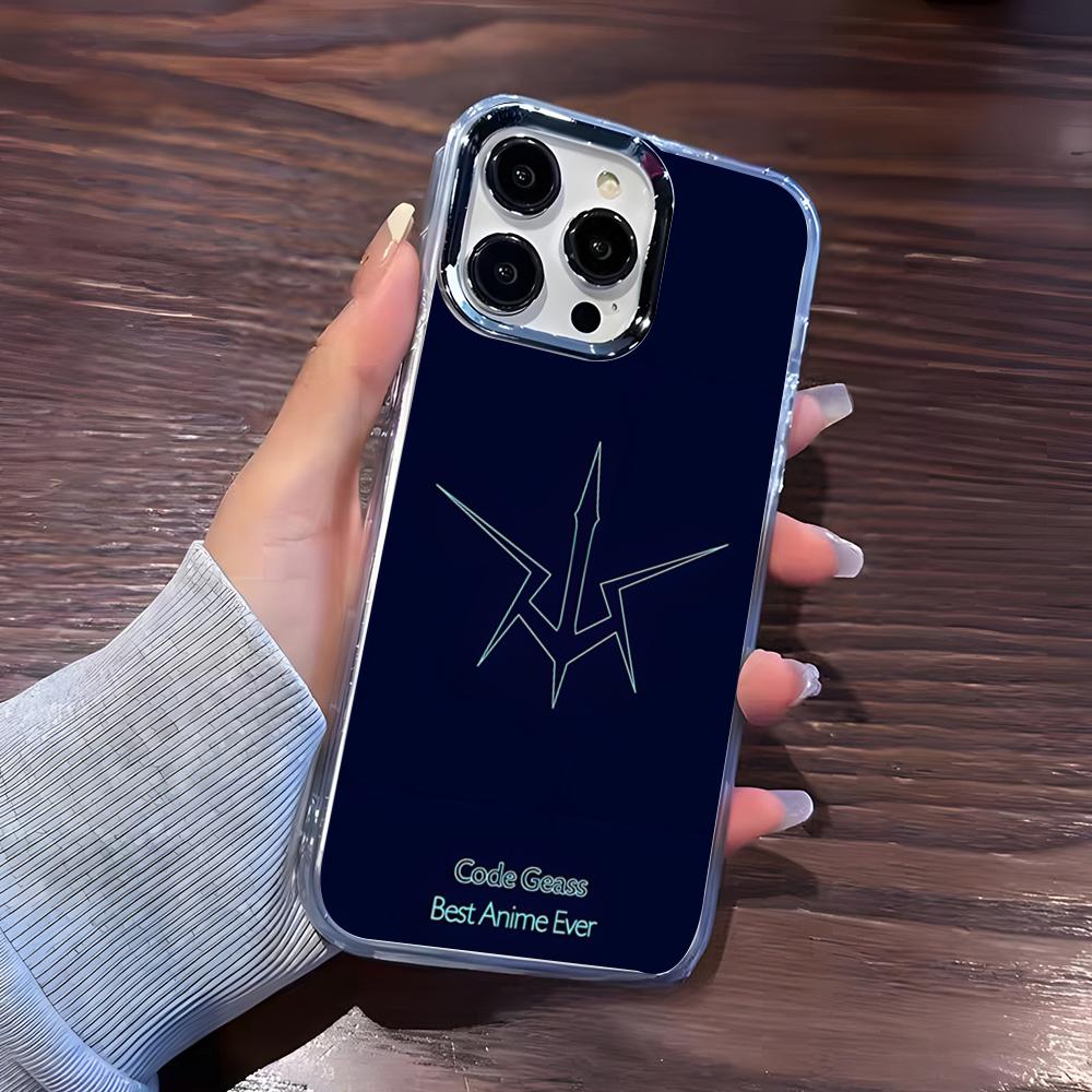 Anime Logo Code Geass Phone Case For IPhone 17 Pro Max 16 15 14 Pro Max IPhone 13 Pro Max 11 Plus Transparent Cover