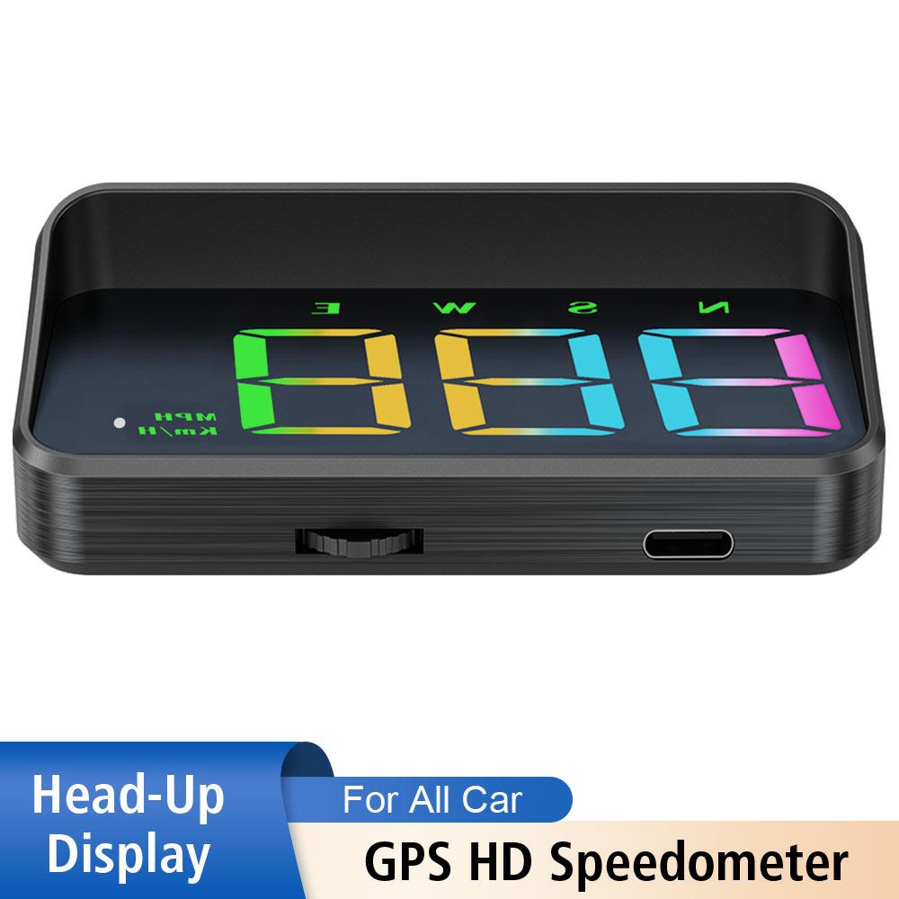 M2S Windshield Projector Car Head-Up Display 5V USB HUD GPS Beidou Dual Data Meter Speed MPH KMH Color Display LCD