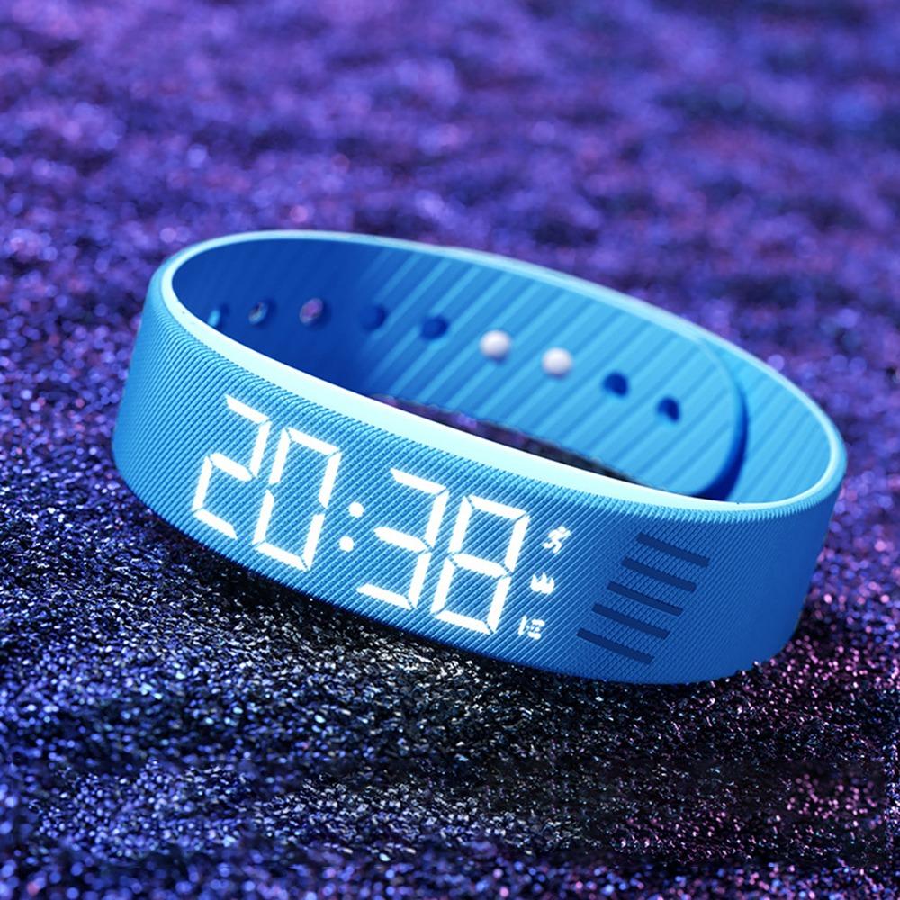 LED Digital Alarm Bracelet Adjustable Vibrating Alarm Smart Fitness Wristbands  for Students