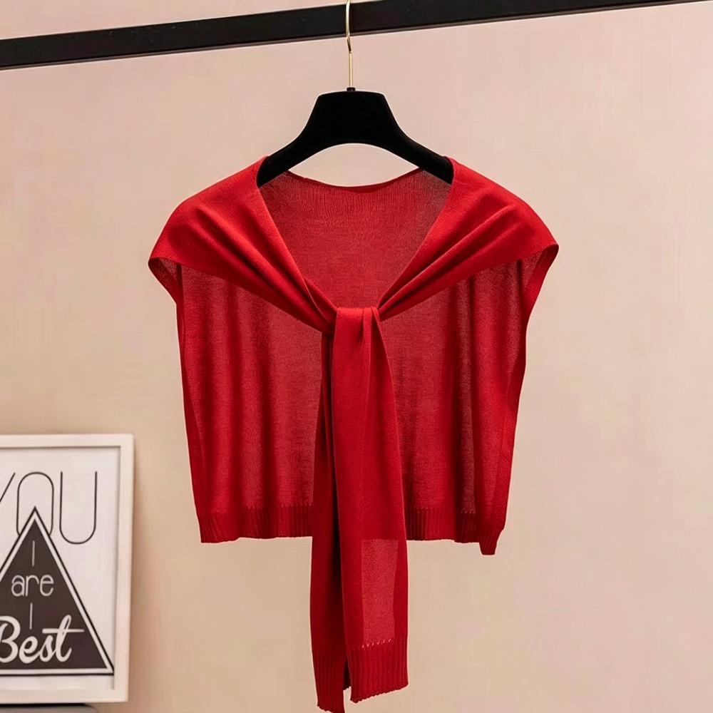 Thin Knitted Shawl Cloak Neck Wrap All-match Knitting Shawl Clothes Decoration