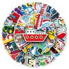 100 Creative Cartoon Vehicle Stickers for DIY, Journals, Phones, and Stationery - Colorful Car Designs
