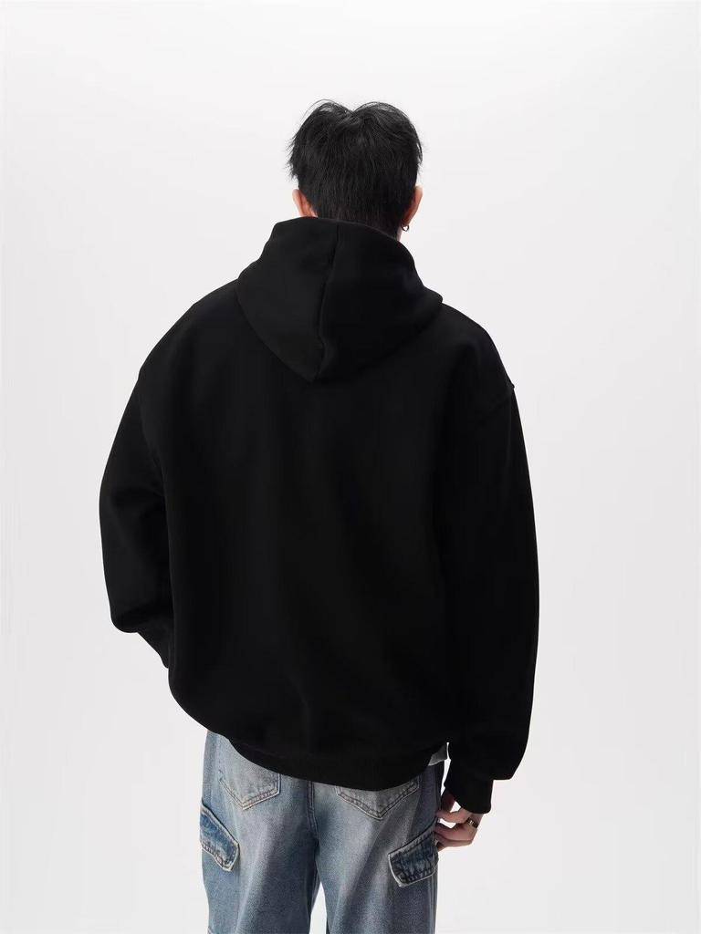 Unisex Heavyweight Half-Zip Hoodie: Trendy High-Street Design for Autumn/Winter