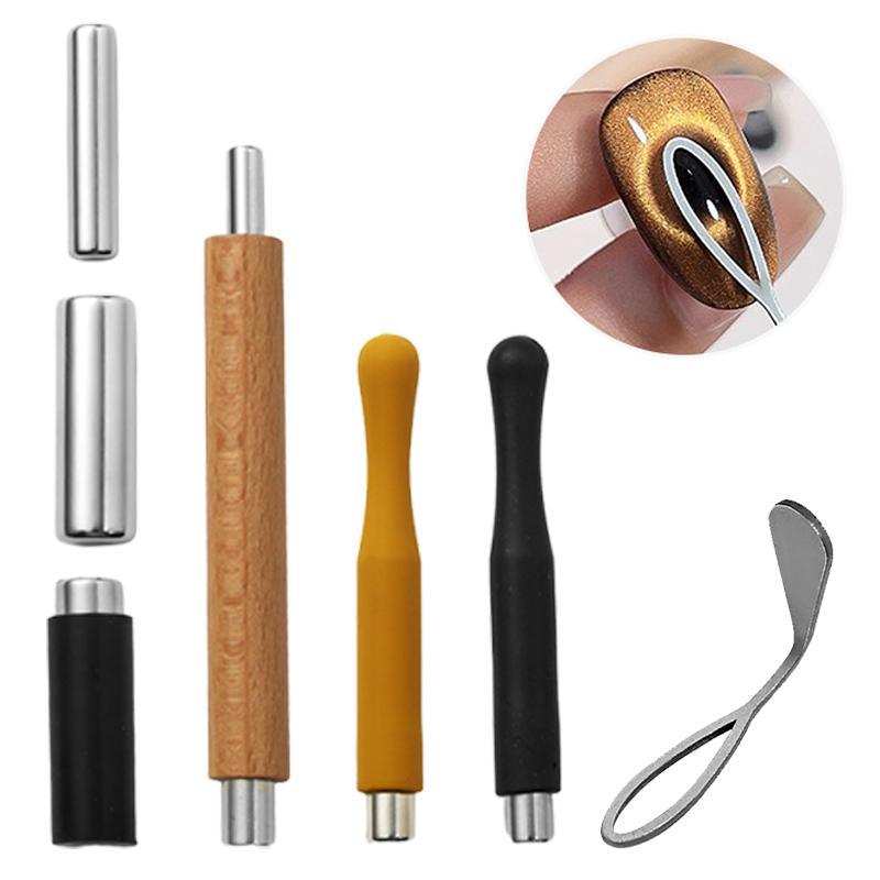 Nail Magnet For Hollow Cat'S Eye Design Magnet Iron Sheet 3D Magnetic Cat Eye Gel Polish Nail Art Stick Salon Studio Or Home