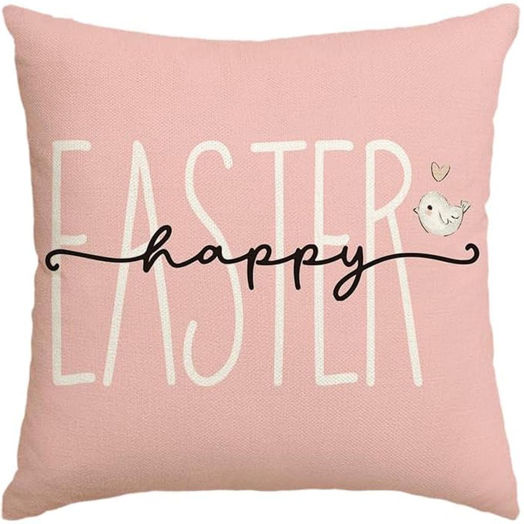 New Spring Fresh and Beautiful Linen Pillowcase Sofa Bedside Plant Flower Pillow Cushion Cover