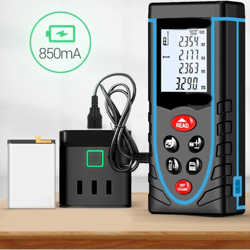 Efficient Distance Measuring Tool Rangefinder with Rechargeable Battery Fast and Accurate Measurements In Multiple Mode
