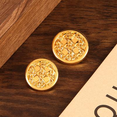 Boutons Ronds en Or Massif Vêtements Homme et Femme Boutons de Costume Polyvalents Manteau Trench-coat Pull Cardigan Boutons Métalliques