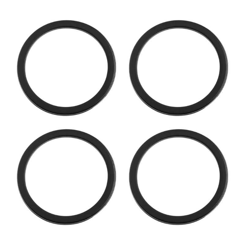 Joints de rechange en silicone pour bouchon à vis de gourde, lot de 4 joints noirs pour joints de bouchon usés et support de réduction des fuites pour le transport quotidien à l'intérieur