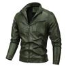 Autumn and Winter Outdoor Thick Leather Jacket Men's Warm Jacket Men's Motorcycle Leather Jacket Men's Clothing