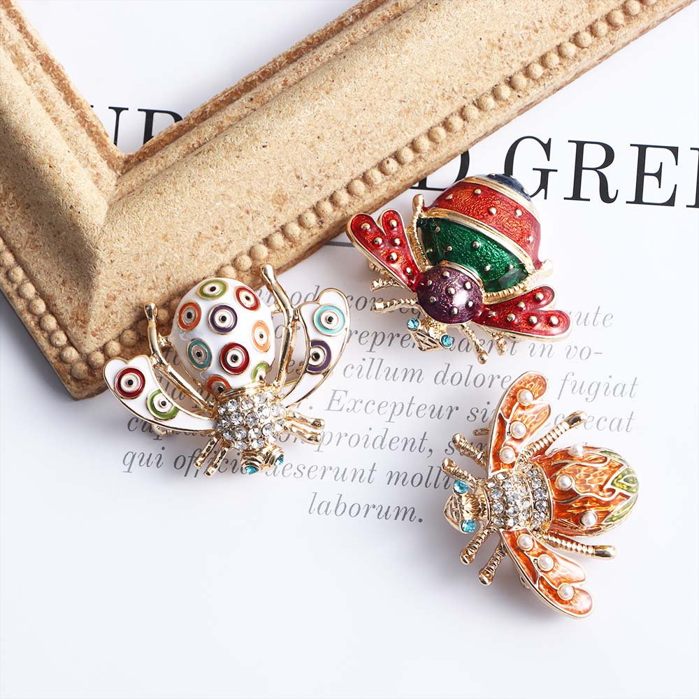 

Oil Vintage Insect Bee Baroque Middle Ages Korean Style Badge Women Brooch Clothes Accessories A