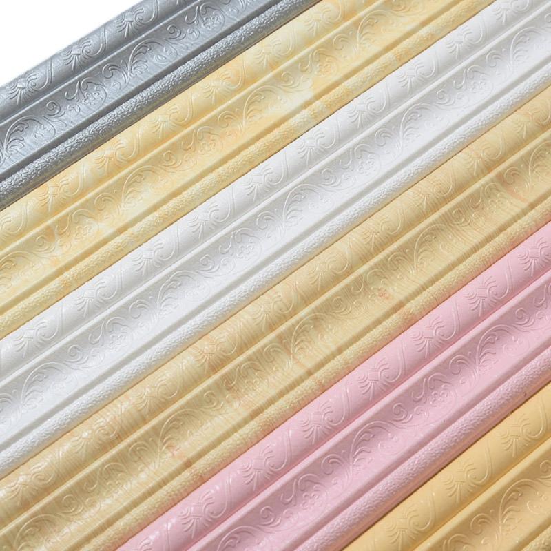 Self-Adhesive Wall Stickers Border Wall Decor Waterproof 3D Foam Wallpaper Removable Sticker