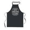Kitchen Apron - Alice Goddess Legend - Black - Breton Print - Durable Cotton