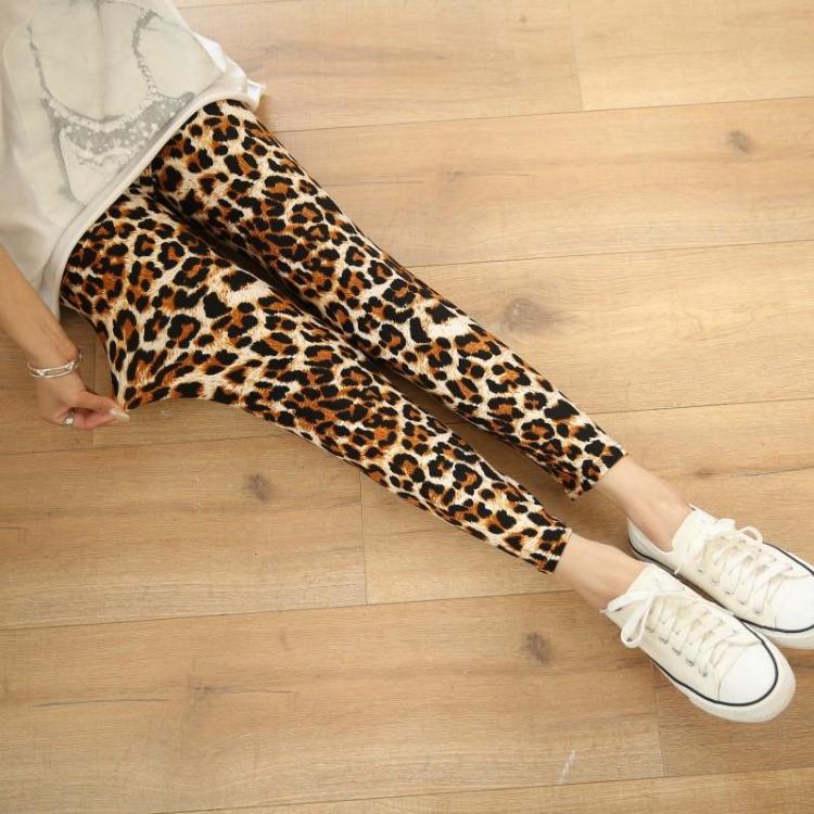 Stylish Comfortable High Waist Leopard Print Skinny Leggings Hot Sale Women Stretch