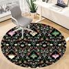 1pc Floral Mandala Office Round Rug, Non-slip, Soft and Durable Office Rug for Interior Decoration, Perfect for Office, Beautiful Decoration yy2603230