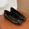 Inner heightening bow red light mouth single shoes women's 2025 spring new French gentle temperament commuter ladyshoes