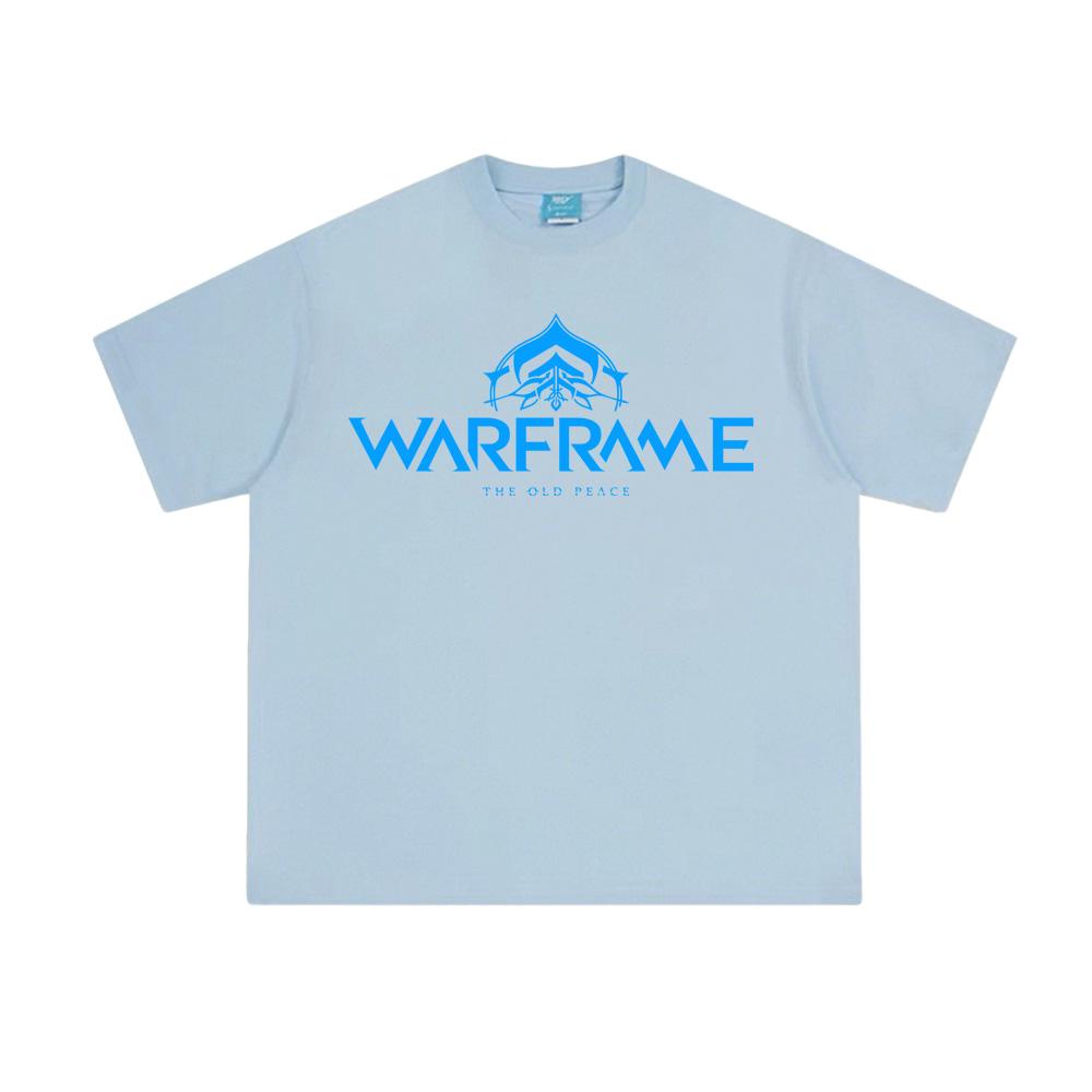 Warframe Shooting Game LOGO Print Tee 100% Cotton Round Neck T Shirts Summer Comfortable Tops