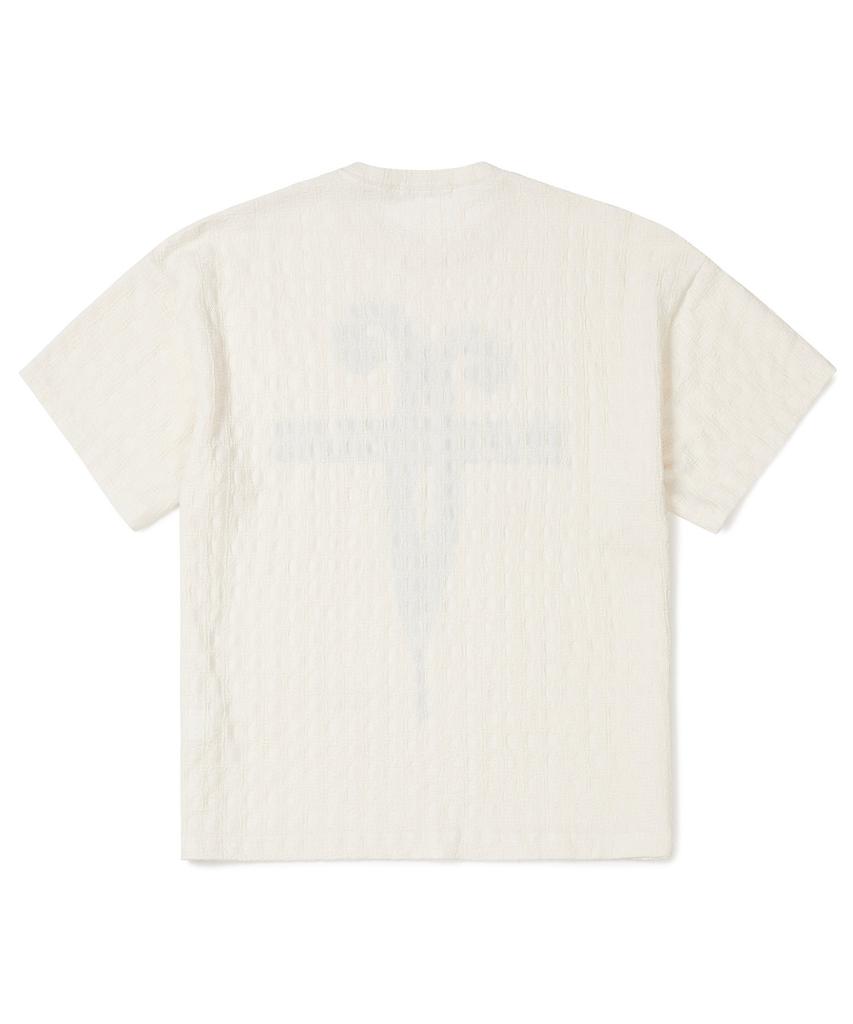 Mmic Vent Tee Eco Print Poly Jacquard Creora_Ivory