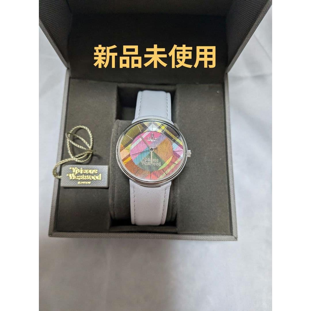 Used Vivienne Westwood watch body plaid pattern white