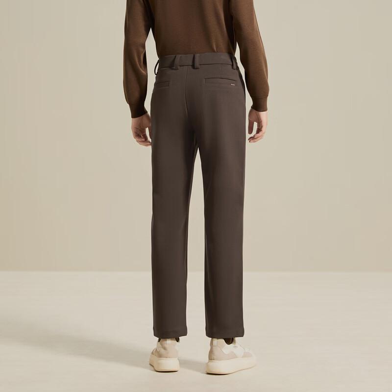 SEVEN Men's Brushed Knit Business Casual Straight-Leg Trousers