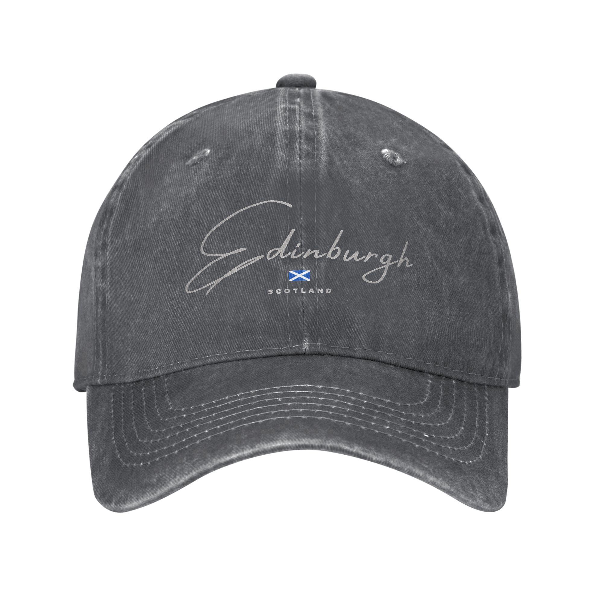 Soft Edinburgh Scotland United Kingdom Baseball Cap Unstructured For Men Women Distressed Washed Sun Cap Uk Flag Adjustable Hats Adjustable