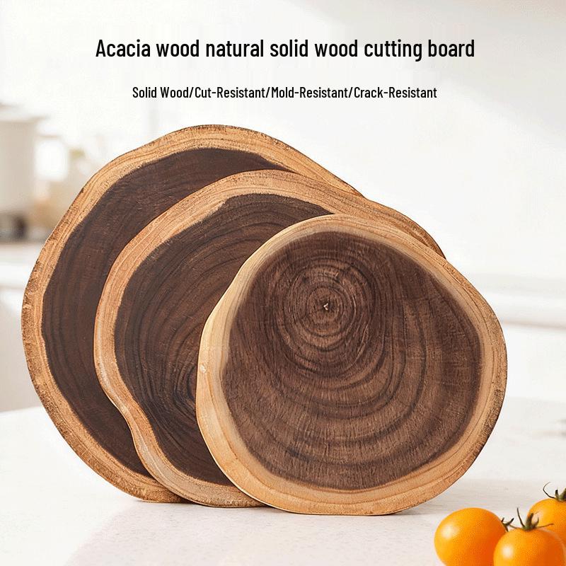 High-End Irregular Acacia Wood Cutting Board & Platter for Camping and Picnics