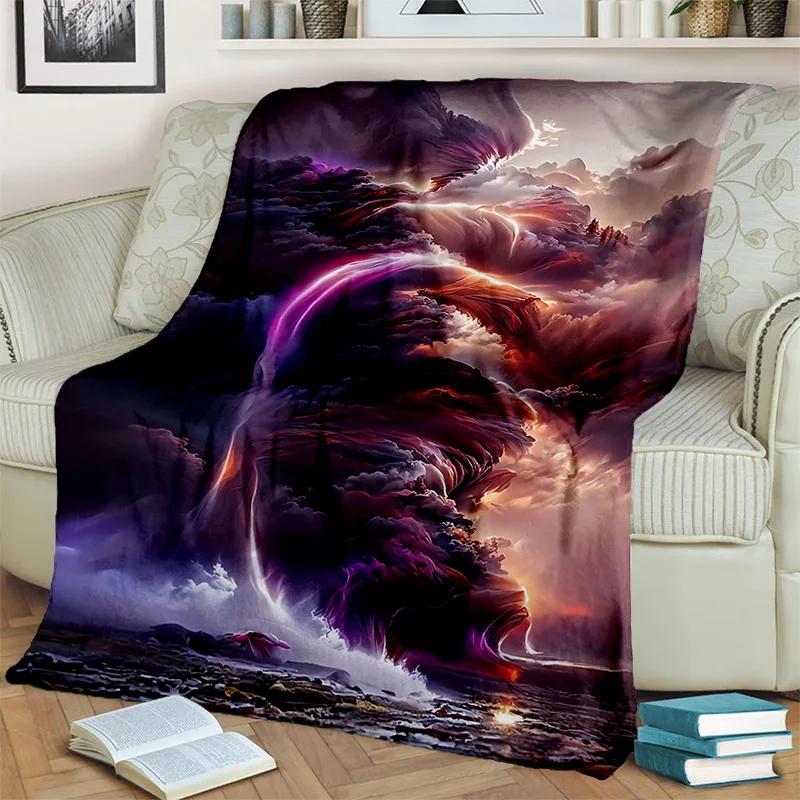Dream Natural Tornado Cloud Twister Blanket,Soft Throw Blanket for Home Bedroom Bed Sofa Picnic Travel Office Cover Blanket Kids