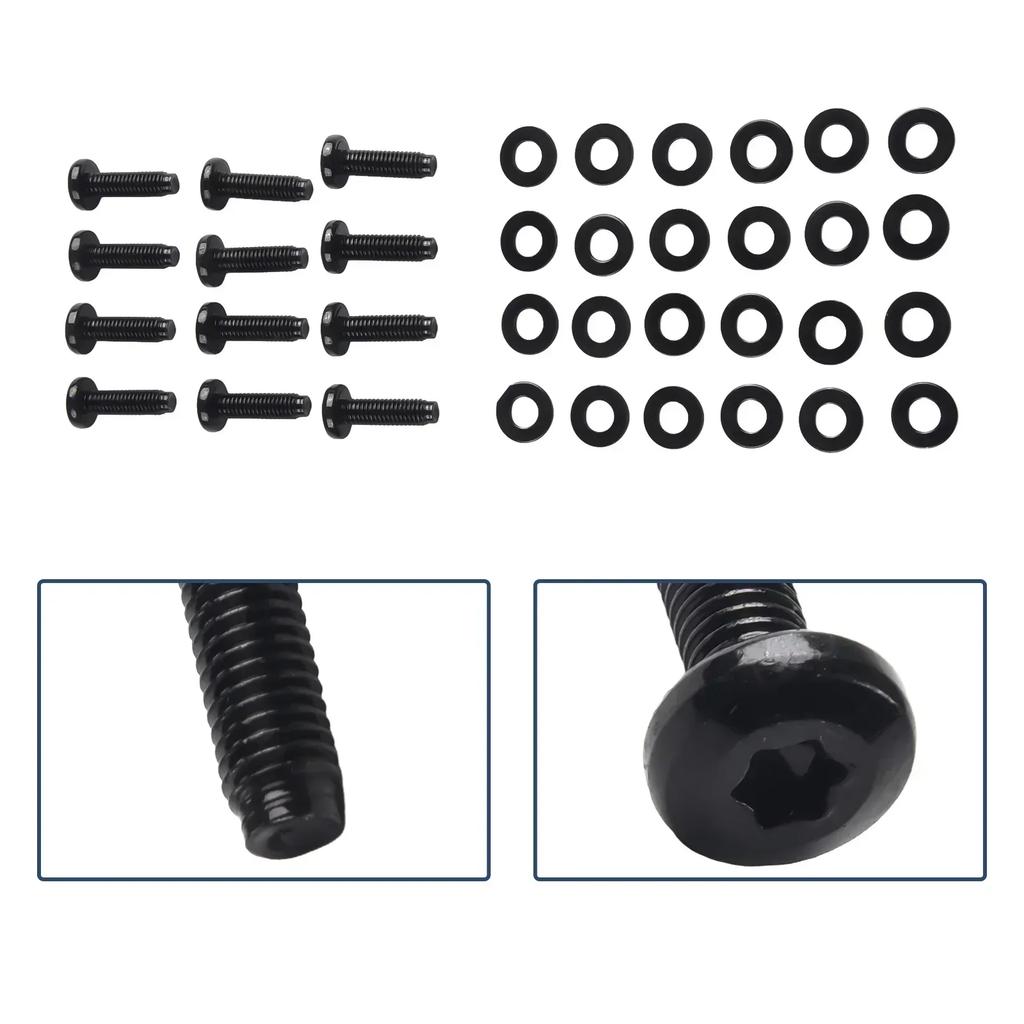 12Pcs M8 Torx Screw Bolt Pillars Windshield Frame Hinge Screw Replacement For Jeep For Wrangler JK 2007-2017 06508953AA