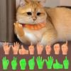 1Set Cat Interactive Funny Gesture Toys Mini Multi-Style Teasing Cat Finger Human Fake Hand Gloves Pet Toys Supplies