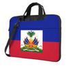Haitian Flag Print Laptop Shoulder Bag Laptop MacBook Netbook PC Cover Pouch with Handle Fits 13/14/15.6 Inches