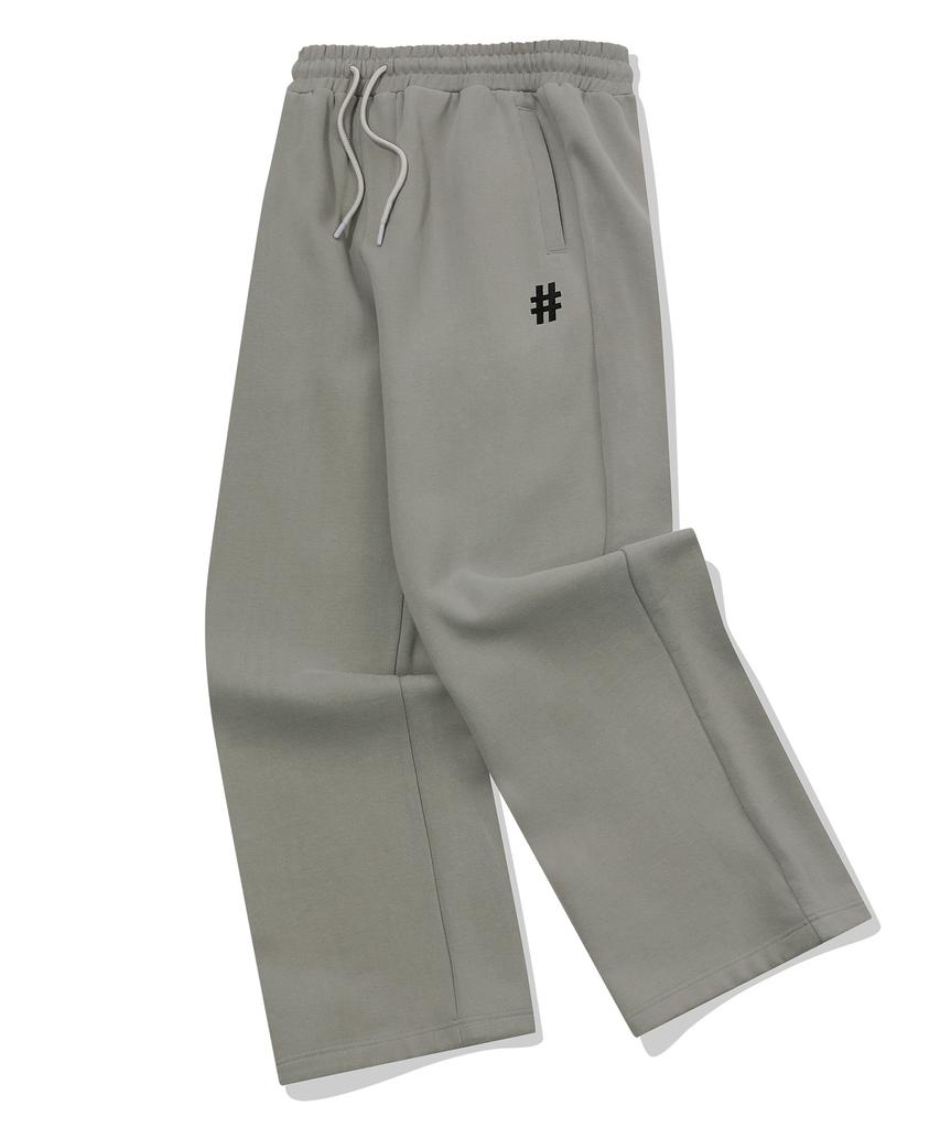 BEENTRILL Essential Hashtag Logo Brushed Sweatpants (Khaki)