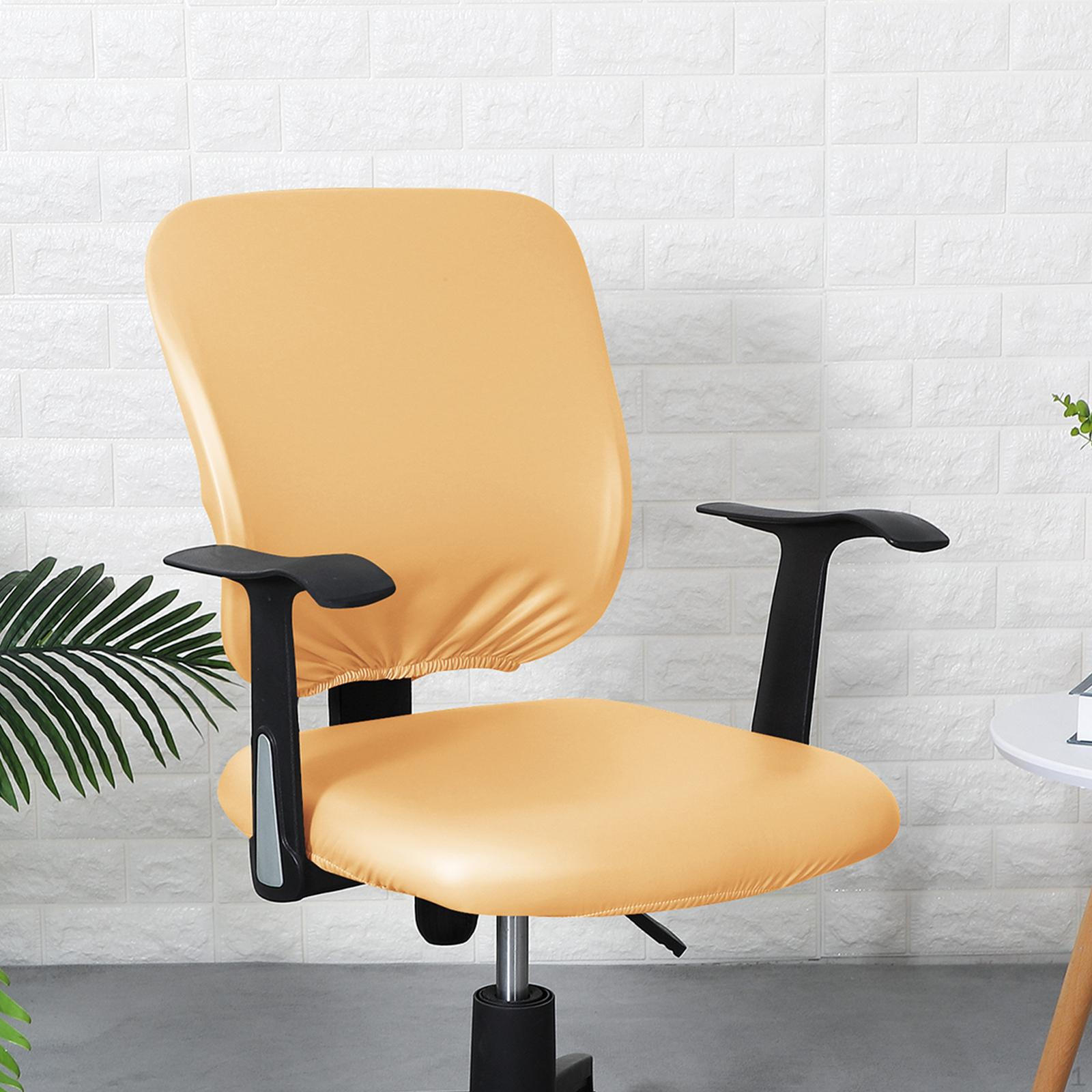 Office Cover Arm Slipcover Stretchable Removable for Hotel Giallo Chiaro