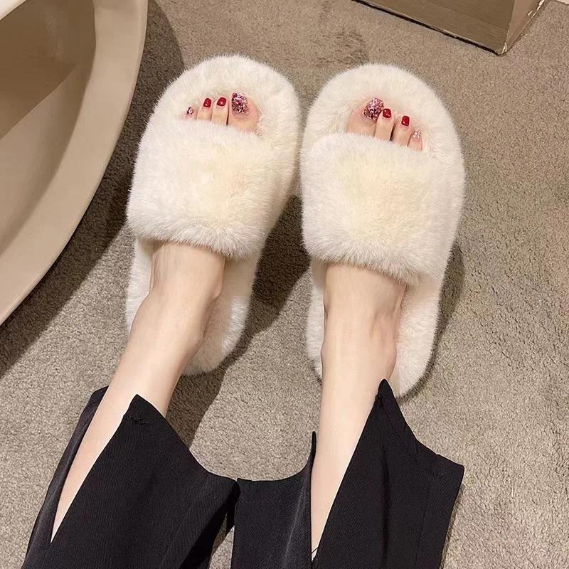 Slippers Women 2024 Autumn and Winter New Simple Fashion Home Warm Slippers