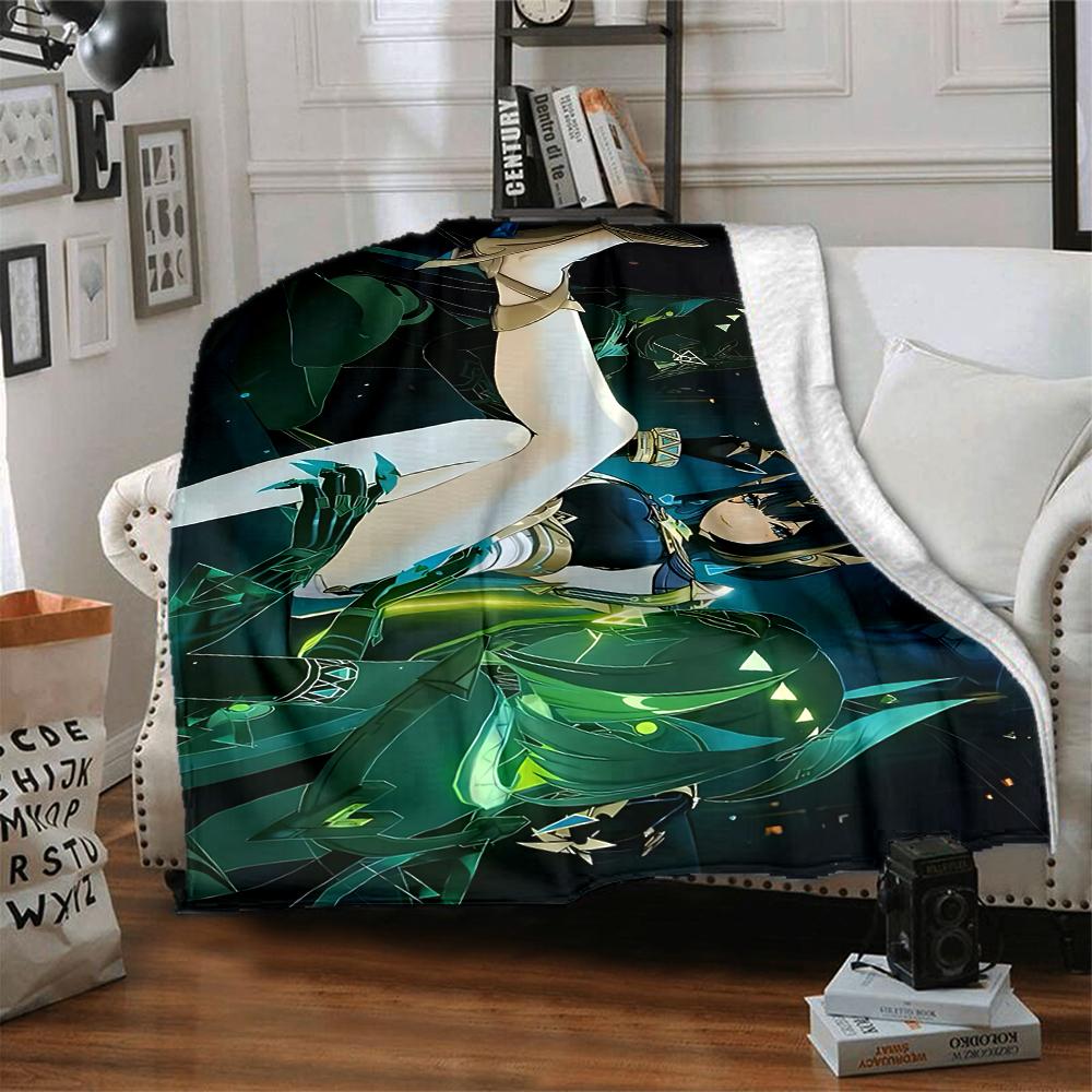 1Pc Fantasy Forest Guardian Flannel Blanket, Soft And Comfortable, Casual Warm, Camping Travel, Christmas, Halloween Xmas Gift Es140