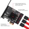 MZHOU PCI Express Erweiterungskarte 6-Port SATA-Karte 6 Gbit/s SATA mit Kühlkörper und SATA-Kabel Erweiterungskarte PCI Express x1 X4 X8 X16 für Windows Mac