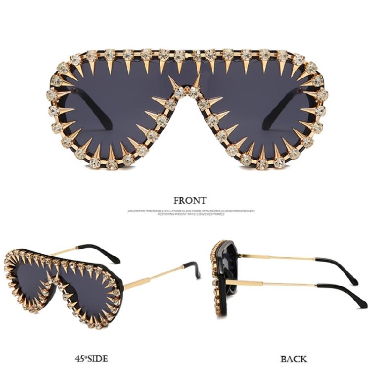 Popular Crystal Studded Frame Sunglasses for Youth Adult Fashion Enthusiasts Eyeglasses for Various Occasion and Outfit