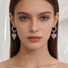 Pink Love Heart Zircon Pendant Earrings For Women   Earrings Party Gifts Earrings For Women Jewelry Accessories