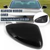 Right Mirror Cover Cap Black Gloss W/O Turn Signal For 2018-2022 Honda Accord