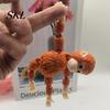 3D Printed Gorilla Toy Mini Figurine with Articulated Joints, Small Desktop Ornament Stress Relief Toy, Creative Cute Animal Model Gift for