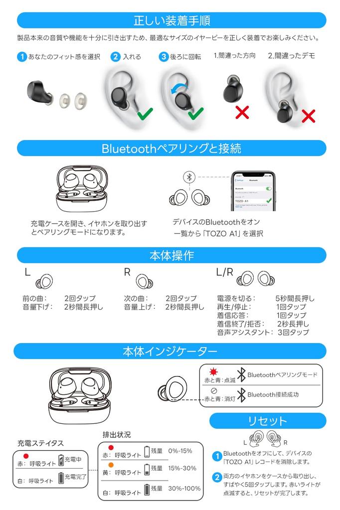 TOZO Wireless Superior Sound Compact and Noise Reduction for Bluetooth IPX5 Up To 32 Hours of App Custom EQ Compatible with Voice Instant Fast