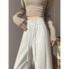 Women's Dark Gray Slimming Straight-Leg Sweatpants - Spring/Fall 2025