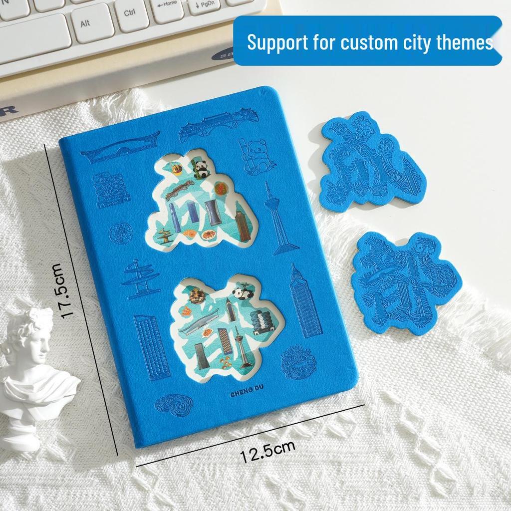 City Attractions Souvenir Stamp Book: Portable Travel-Friendly Scenic Spot Blank Collection