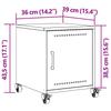Nightstand Black 36x39x43.5 Cm Steel