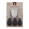 3-Piece Stainless Steel Cheese and Butter Knife Set with Fork
