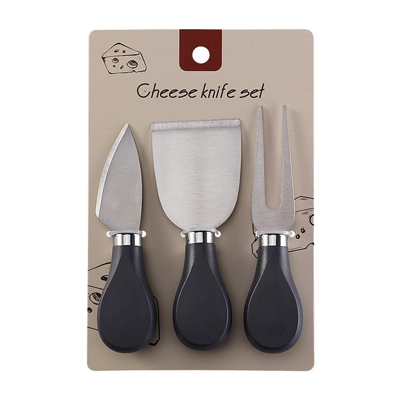 3-Piece Stainless Steel Cheese and Butter Knife Set with Fork