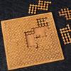 Wooden Fractal Tray Jigsaw Puzzle with Frame Reverse Thinking Impossible Difficult Puzzle Challenge Game Kids Adults Educational Irregular Puzzle Toy