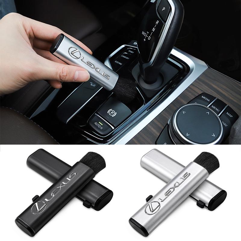 Retractable Car Cleaning Brush Center Console Clean Dust Tool Tire Valve Cap For Lexus ES LM GS IS NX RX LX RZ IS250 IS430 RX300