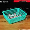 Large White Plastic Rectangular Kitchen Basket for Draining, Washing, and Storage