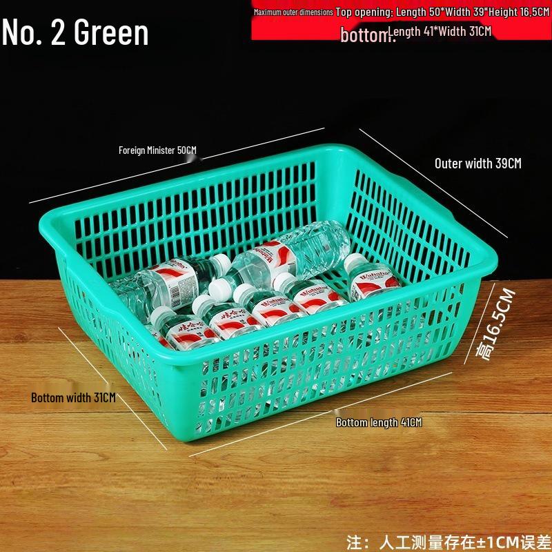 Large White Plastic Rectangular Kitchen Basket for Draining, Washing, and Storage